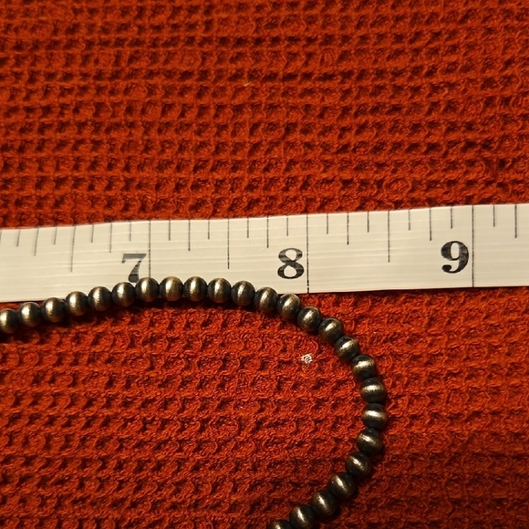 Sleek Silver Beaded Necklace - Picture 2 of 4